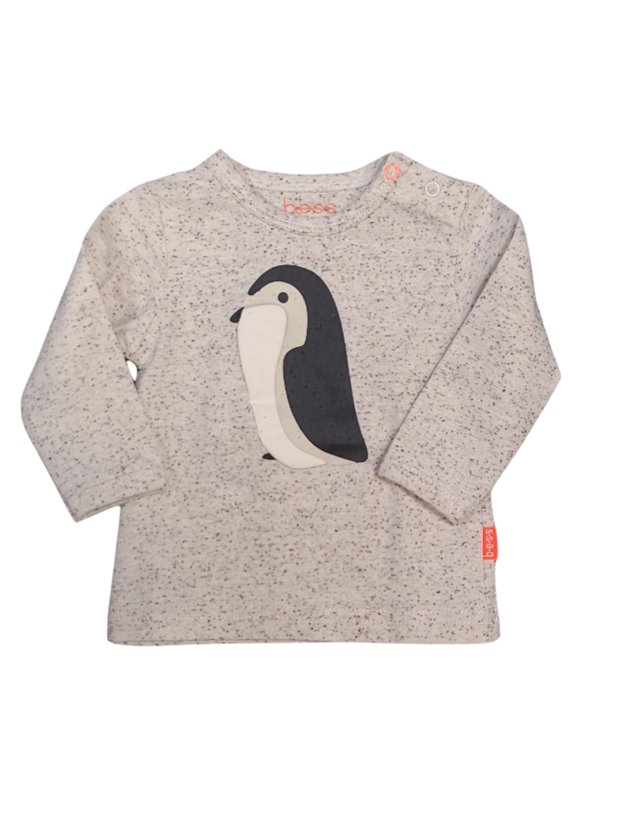 T-Shirt L/M &quot;Pinguïn&quot; Bess Sand