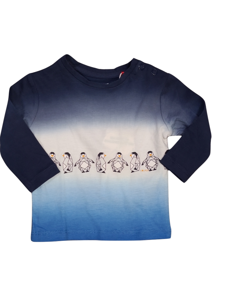 T-Shirt L/M &quot;Pinguïn &quot; S-Oliver Blauw