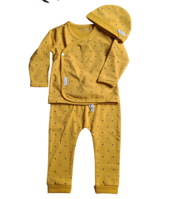 Setje Noppies Muts-T-Shirt L/M &amp; Broek Oker