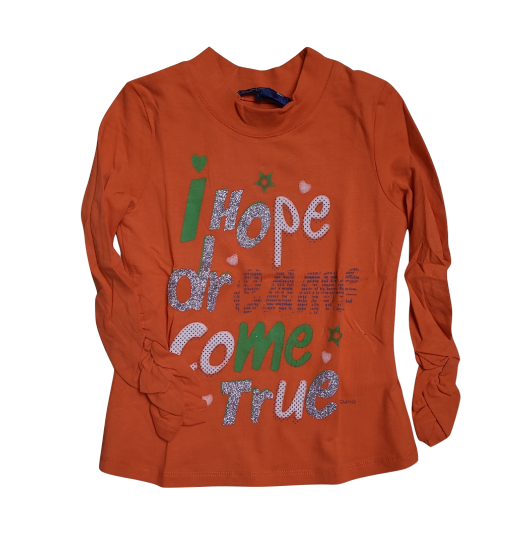 T-shirt L/M &quot;I Hope&quot; Gymp Oranje