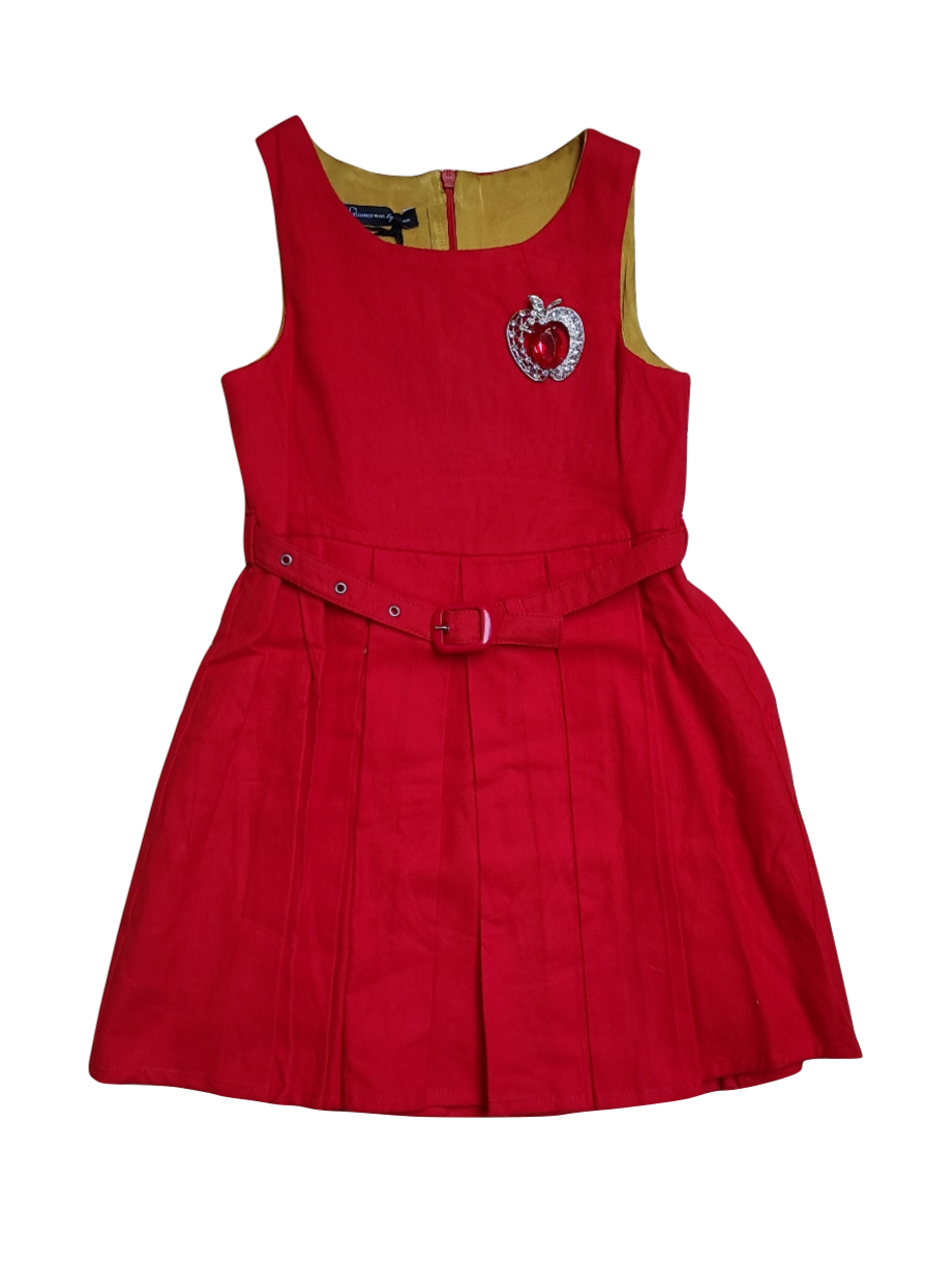 Kleed Plooien Strass Rood