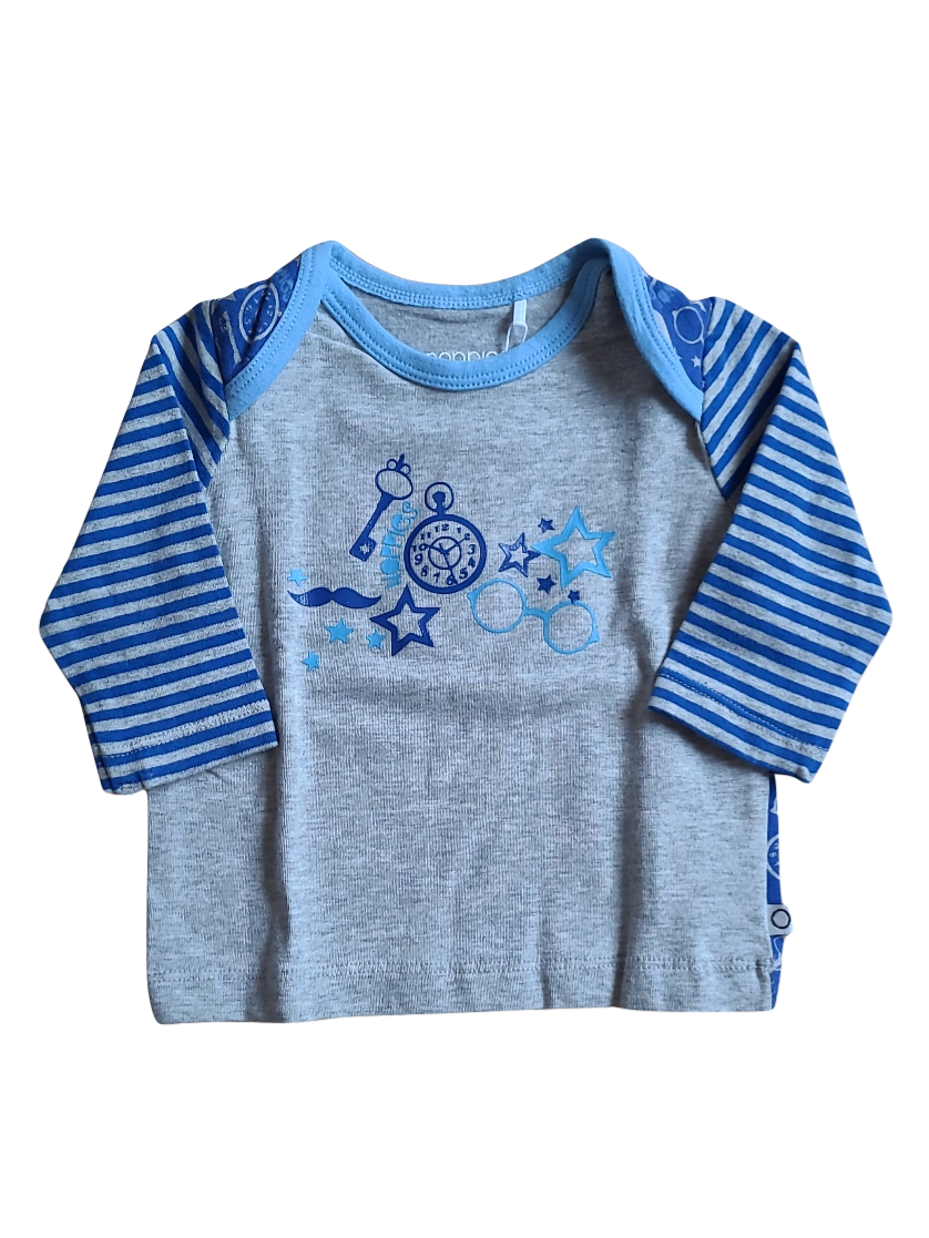 T-shirt L/M Noppies Grijs/Blauw