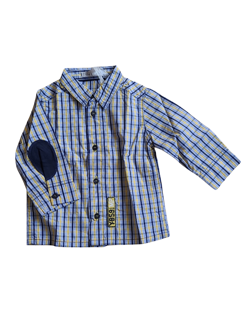 Hemd L/M Gymp Geel/Blauw Geruit