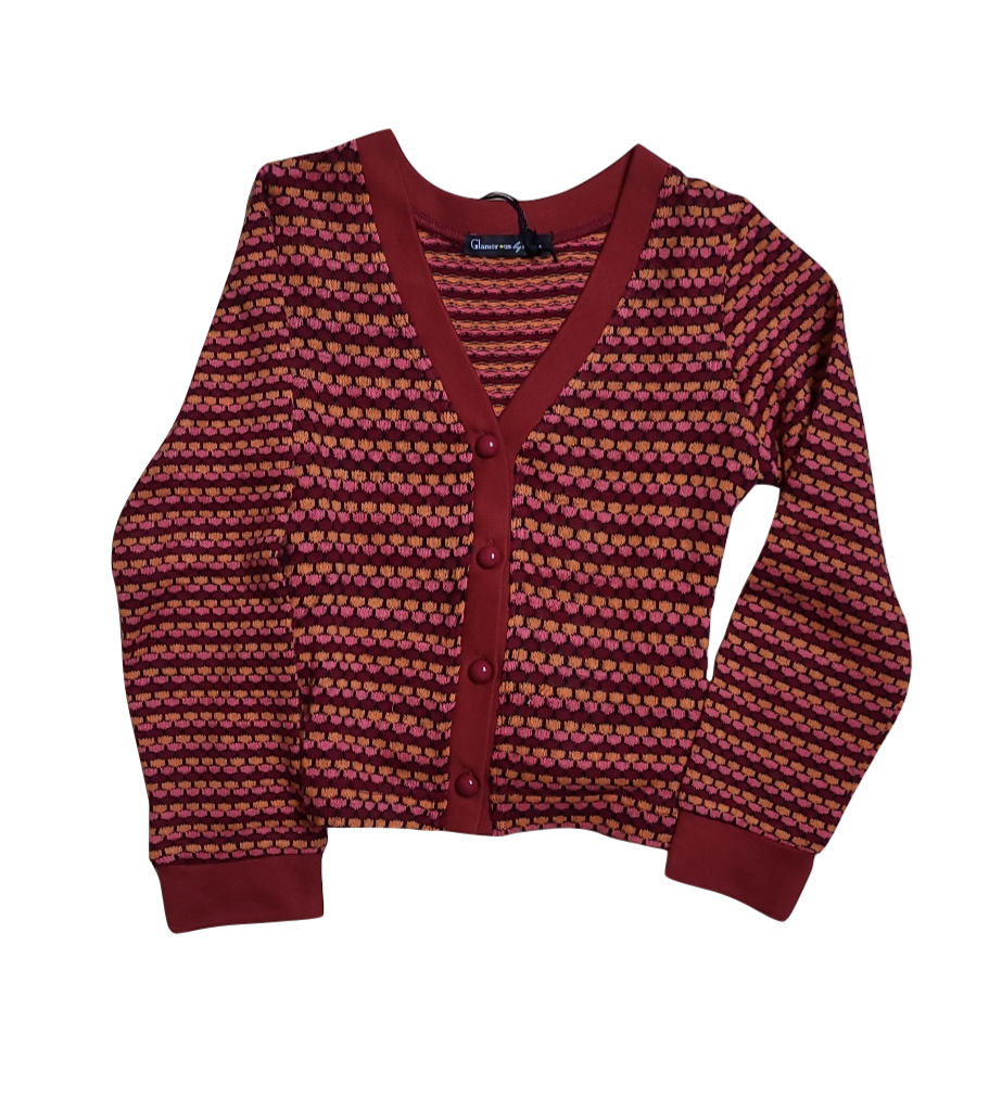 Gilet Strass Bordeaux Bedrukt