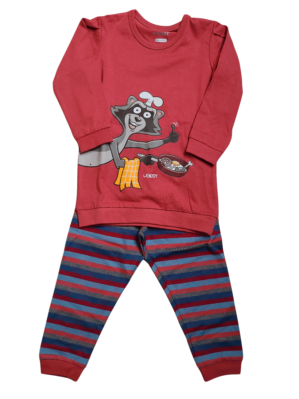 Meisjes Pyjama &quot;Wasbeer&quot; Woody Roos