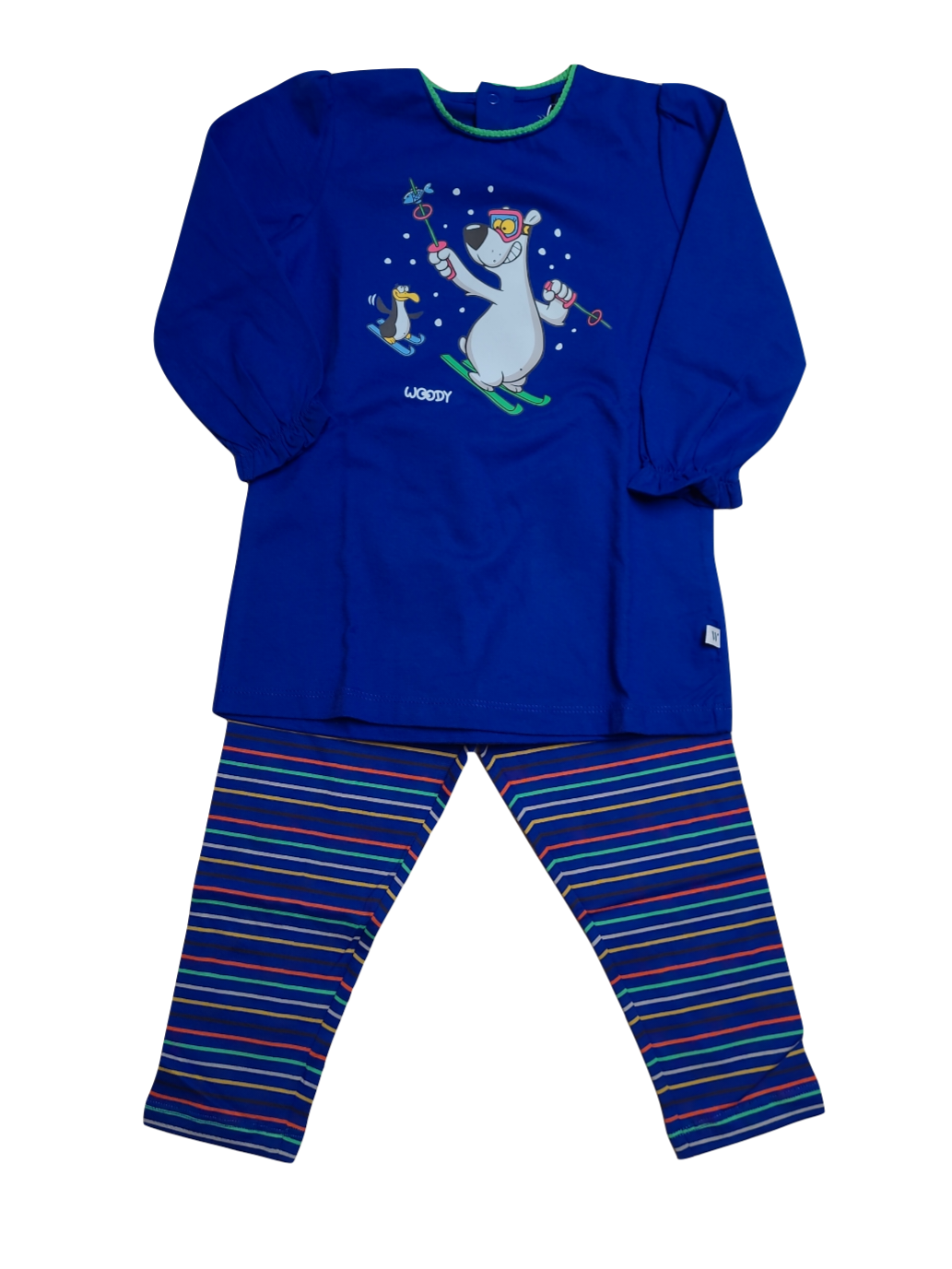 Meisjes Pyjama &quot;Ijsbeer&quot; Woody Blauw