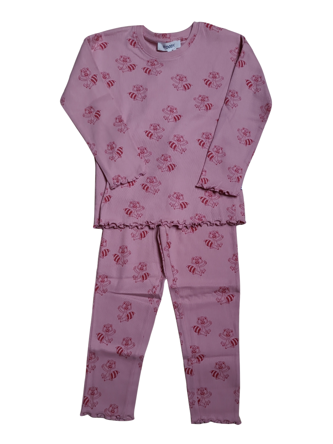 Meisjes Pyjama &quot;Wasbeer&quot; Woody Roos