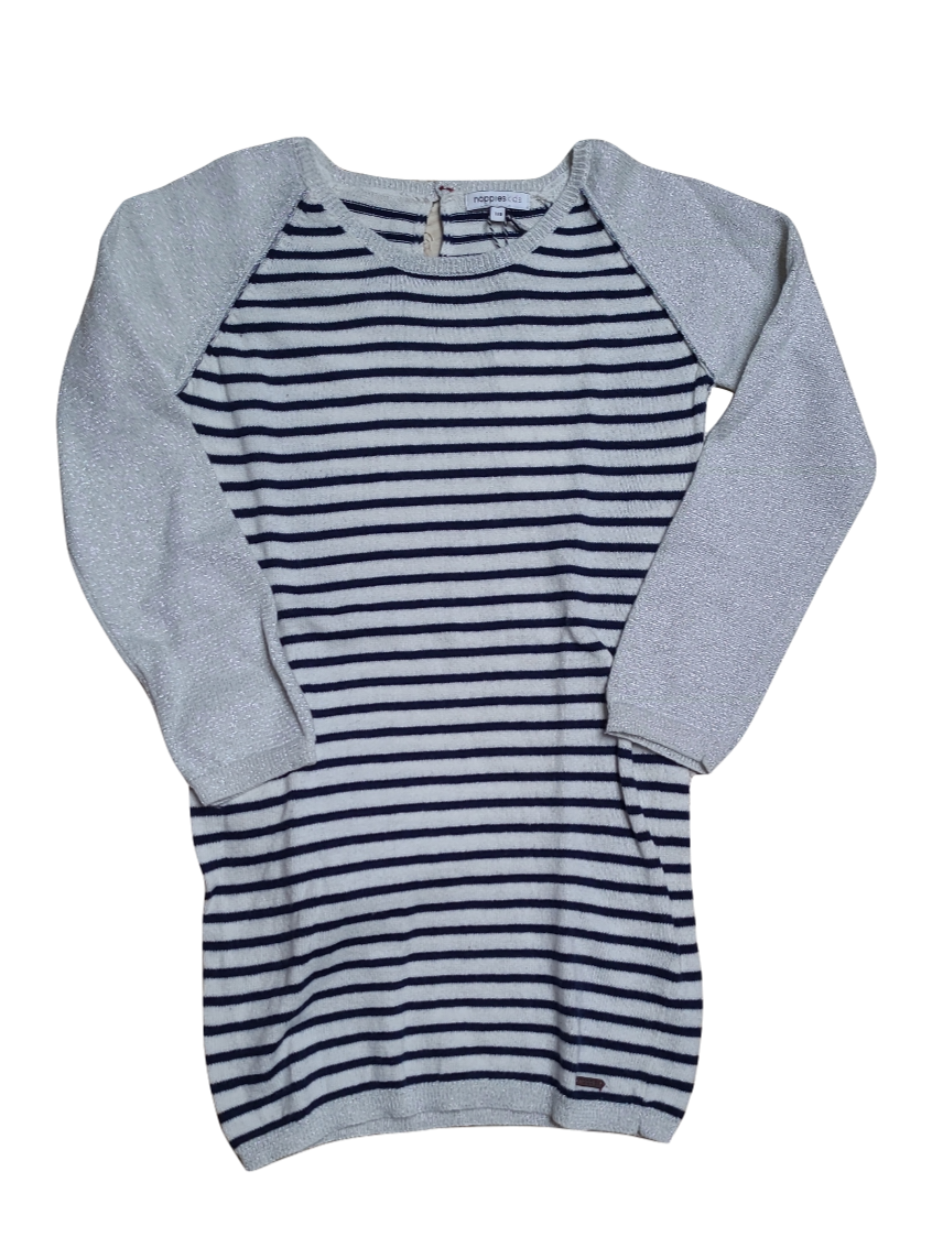 Kleed Tricot Streep Noppies Navy