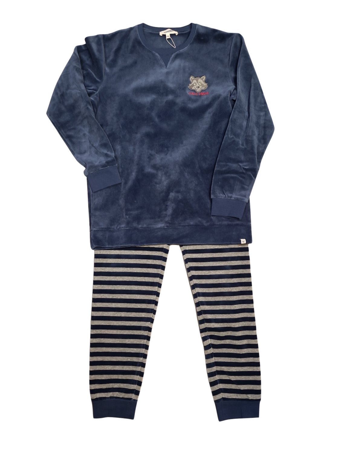Jongens Pyjama &quot;Trash Panda&#39; Woody Blauw