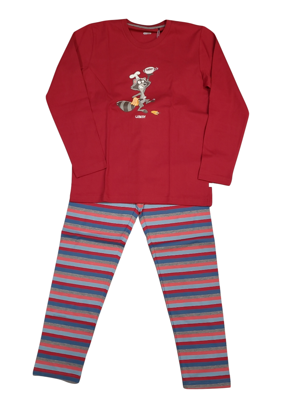 Jongens Pyjama &quot;Wasbeer&quot; Woody Rood