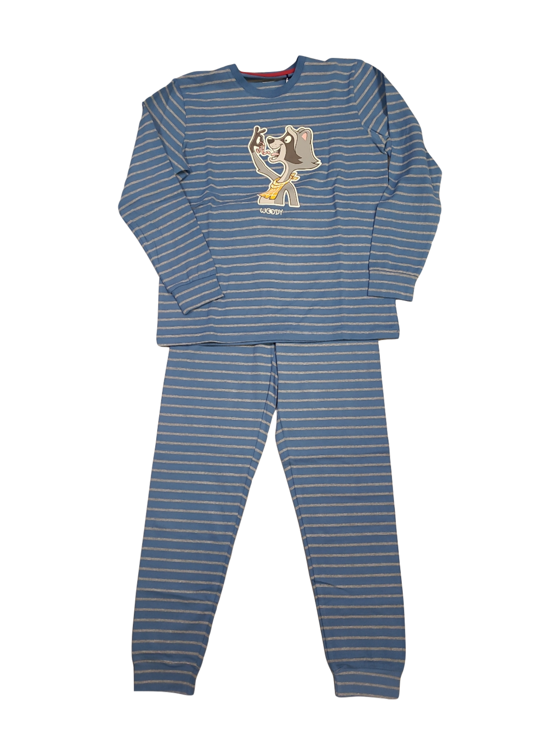 Jongens Pyjama &quot;Wasbeer&quot; Woody Blauw