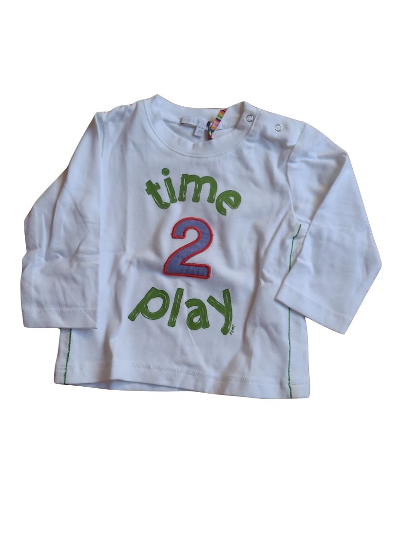 T-Shirt L/M &quot;Time 2 Play&quot; Gymp WIT