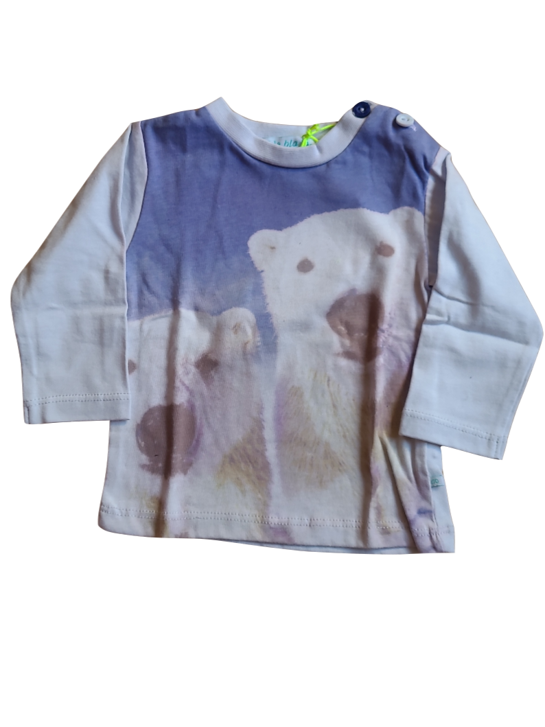 T-Shirt L/M &quot;Ijsbeer&quot; Blablabla Paars