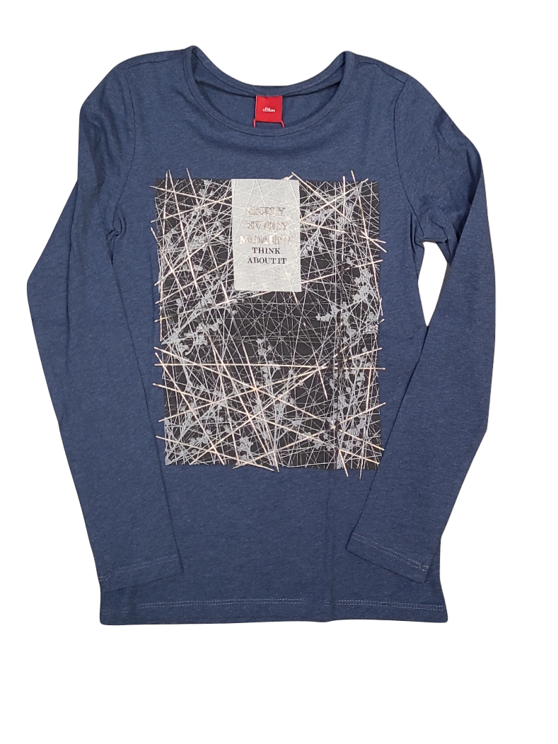 T-shirt L/M &quot;Enjoy The Moment&quot; S-Oliver Blauw
