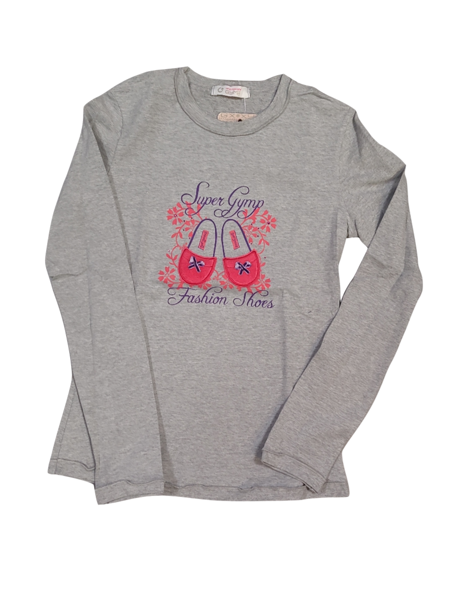 T-shirt L/M &quot;Fashion Shoes&quot; Gymp Grijs