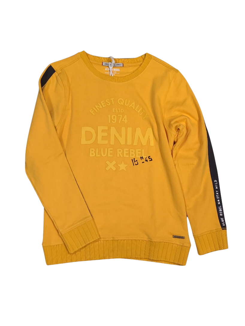 Sweater &quot;Denim&quot; Blue Rebel Geel