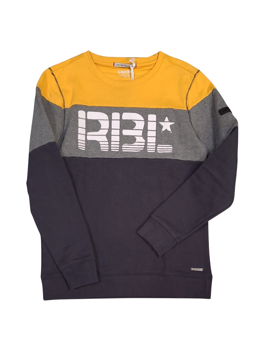 Sweater &quot;RBL&quot; Blue Rebel Geel/Grijs