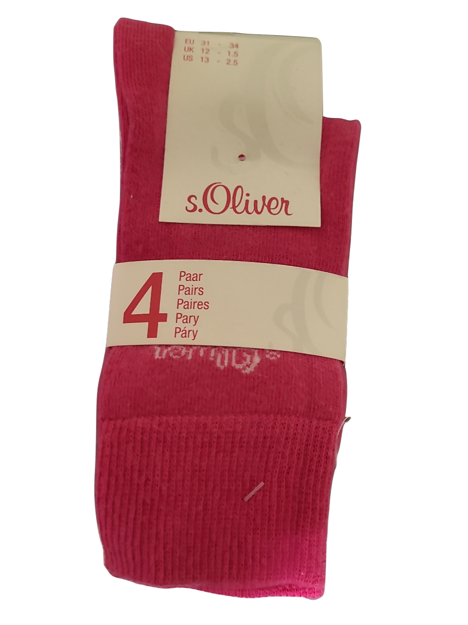 Sokken S-Oliver 4 st Roos/Wit/Rood