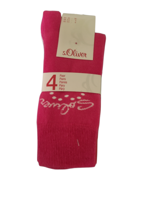Sokken S-Oliver 4 st Roos/Wit/Rood