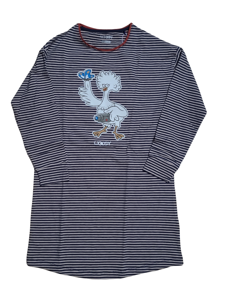 Slaapkleed L/M &quot;Bird&quot; Woody Blauw/Beige