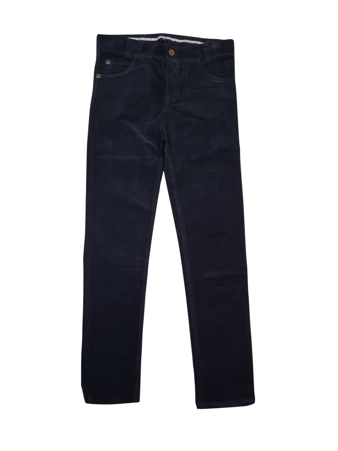 Broek Ribfluweel Gymp Donkerblauw