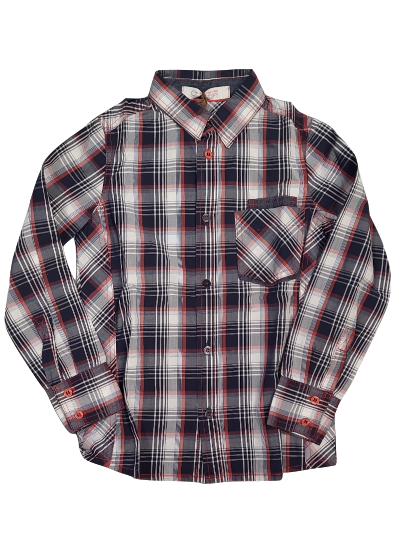 Hemd L/M Gymp Zwart/Rood Geruit