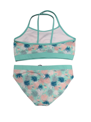 Bikini "Papegaai" Woody Mint Bedrukt