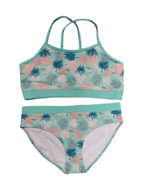 Bikini &quot;Papegaai&quot; Woody Mint Bedrukt