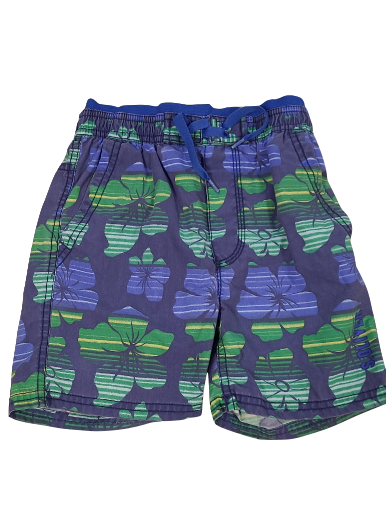 Zwemshort &quot;Bloemen&quot; S-Oliver Blauw
