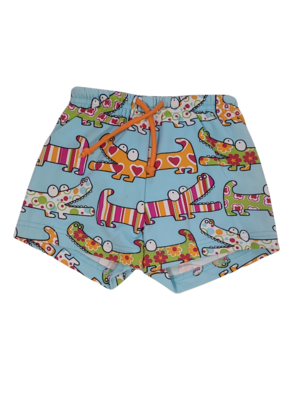 Zwemshort &quot;Krokodil&quot; Rabbibs Lichtblauw Bedrukt