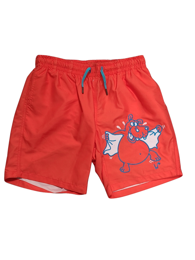 Zwemshort &quot;Nijlpaard&quot; Woody Rood