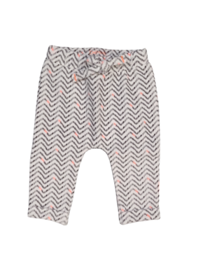 Broek Bess Wit/Zwart Bedrukt