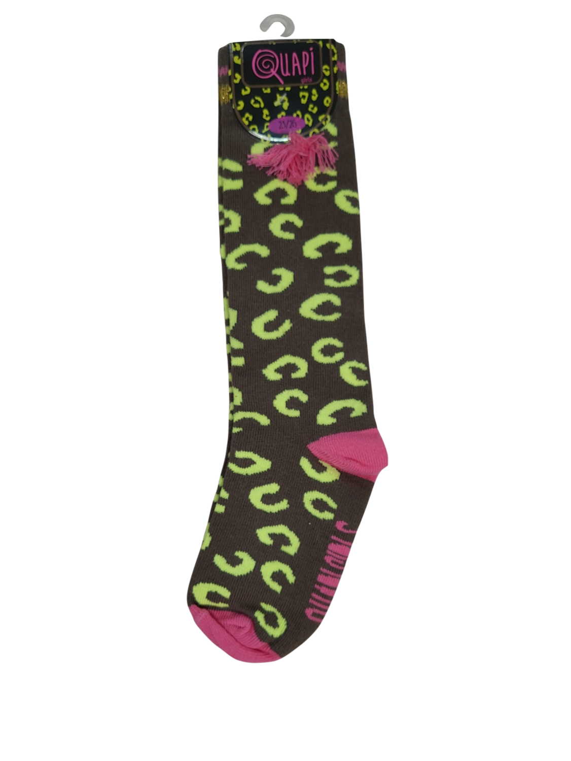 Kniekousen &quot;Leopard&quot; Quapi Kaki Bedrukt