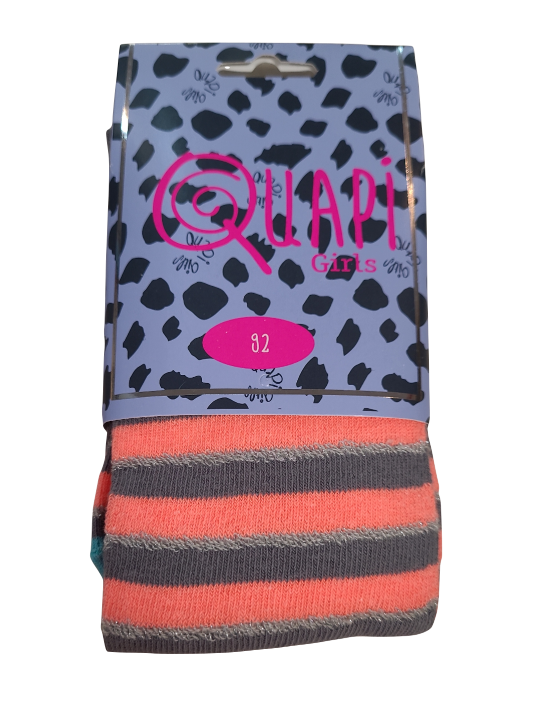 Collants Quapi Grijs/Koraal Gestreept