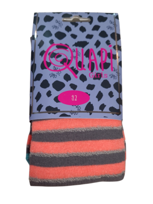 Collants Quapi Grijs/Koraal Gestreept