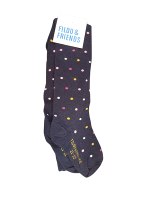 Collants &quot;Dots&quot; Filou &amp; Friends Donkerblauw