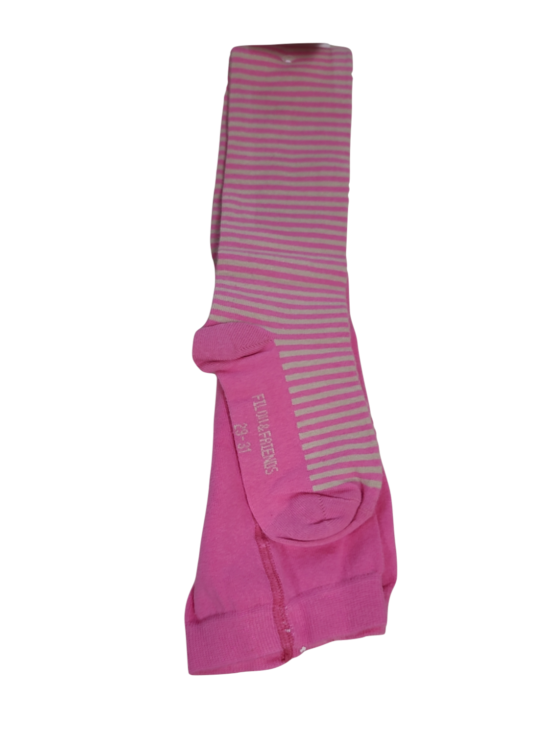 Collants Filou &amp; Friends Roos/Ecru Gestreept