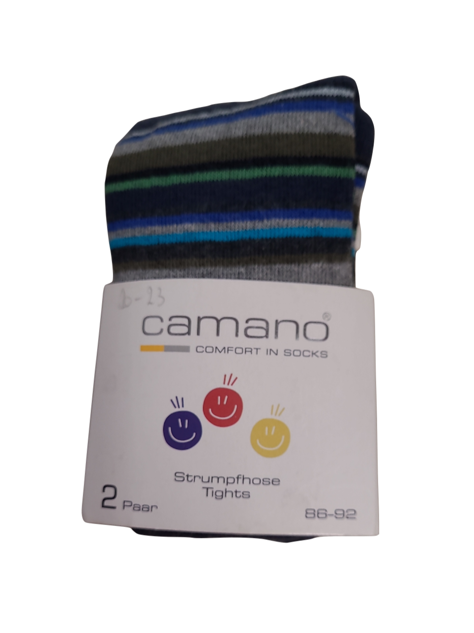 Collants Camano 2 paar Donkerblauw + Gestreept