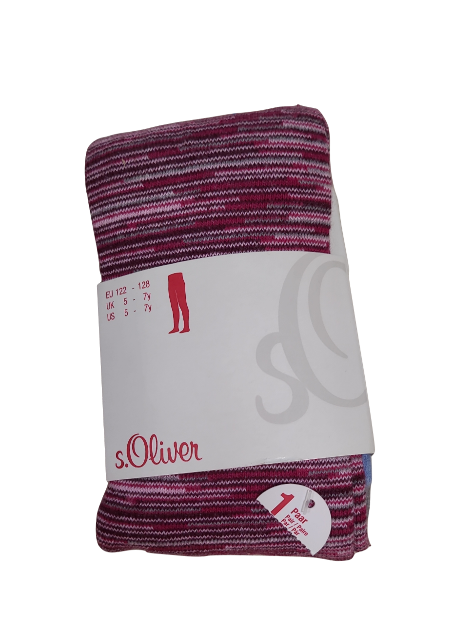 Collants S-0liver Bordeaux Gestreept