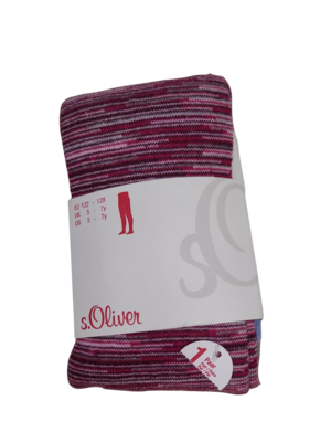 Collants S-0liver Bordeaux Gestreept