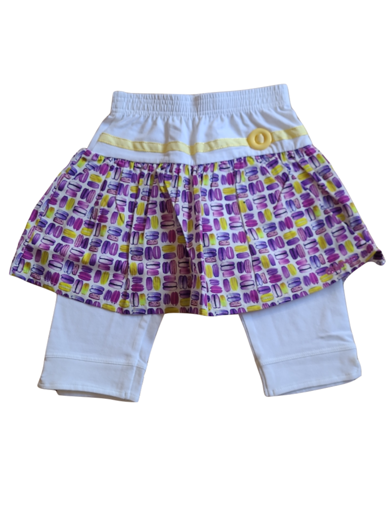 Rok/Legging &quot;Macarons&quot; Gymp Wit/Paars