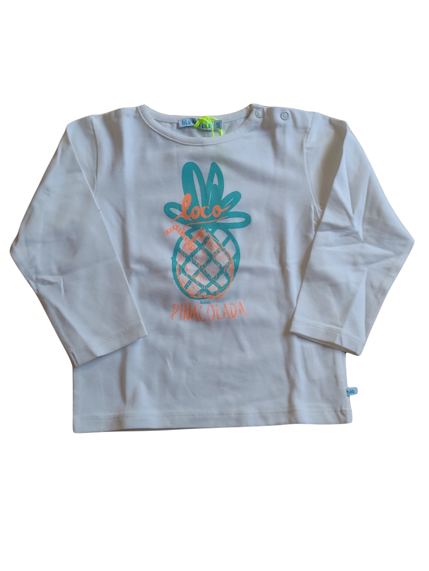 T-shirt L/M &quot;Pinacolada&quot; Bla Bla Bla Ecru