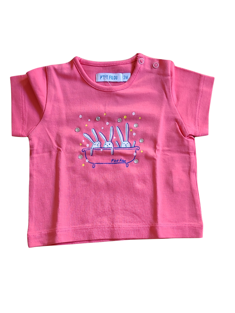 T-shirt &quot;Bathbunnies&quot; P&#39;tit Filou Roos