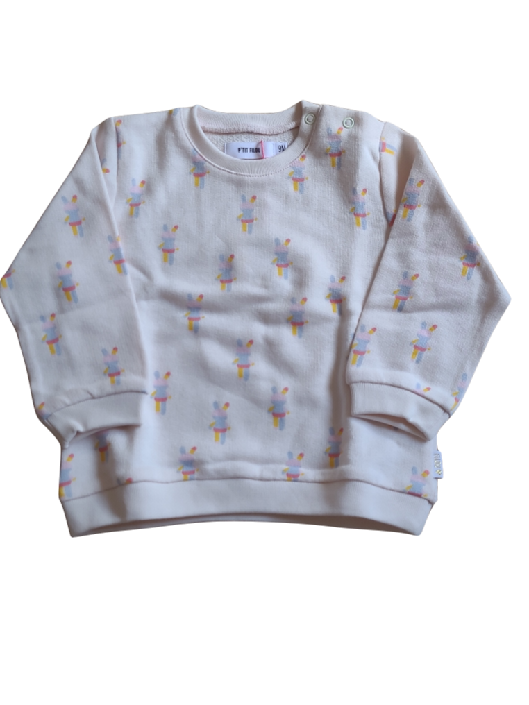 Sweater &quot;Bunny Dolls&quot; Filou &amp; Friends Roze