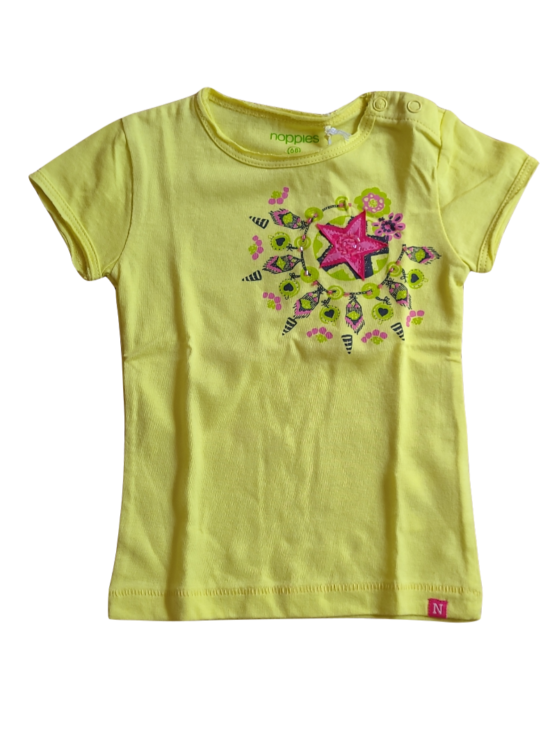 T-shirt &quot;Star&quot; Noppies Geel