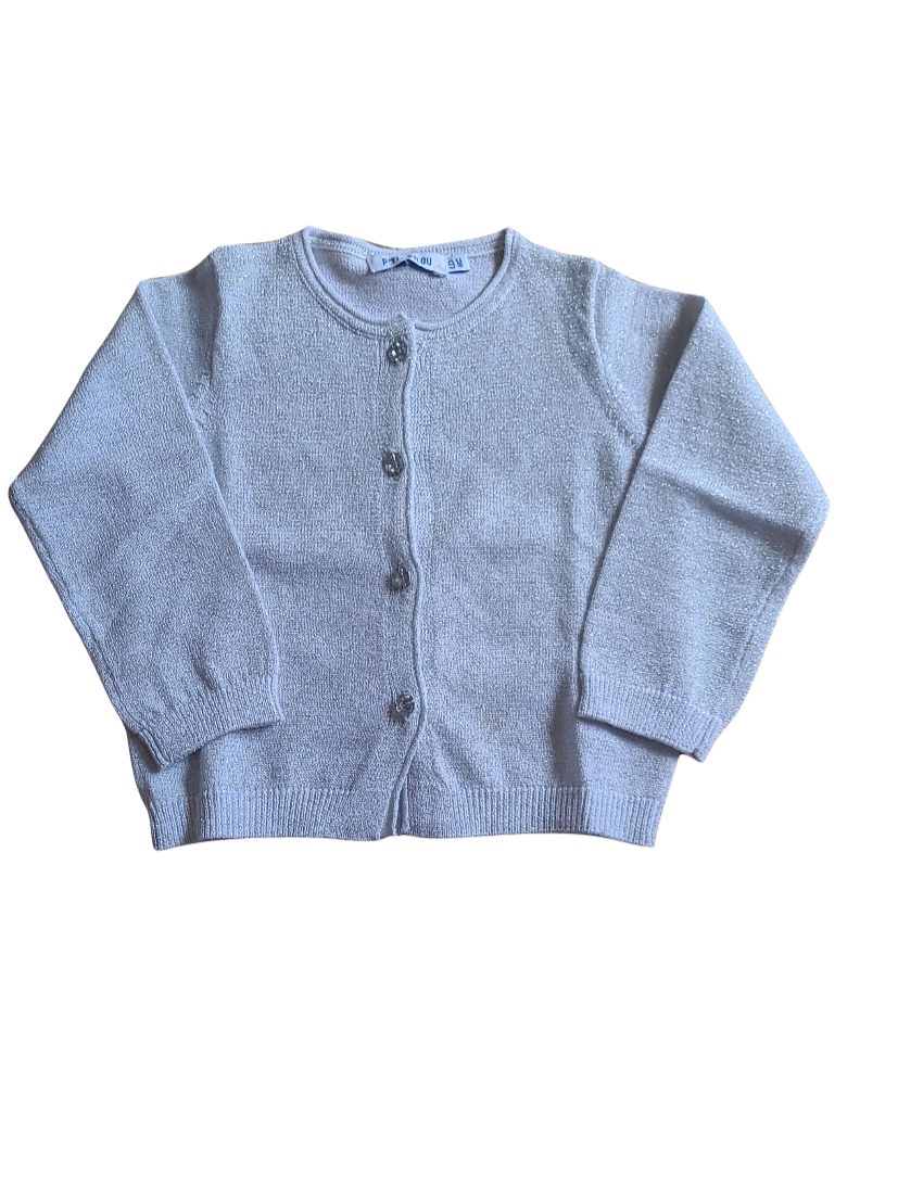 Gilet Tricot P&#39;tit Filou Zilver