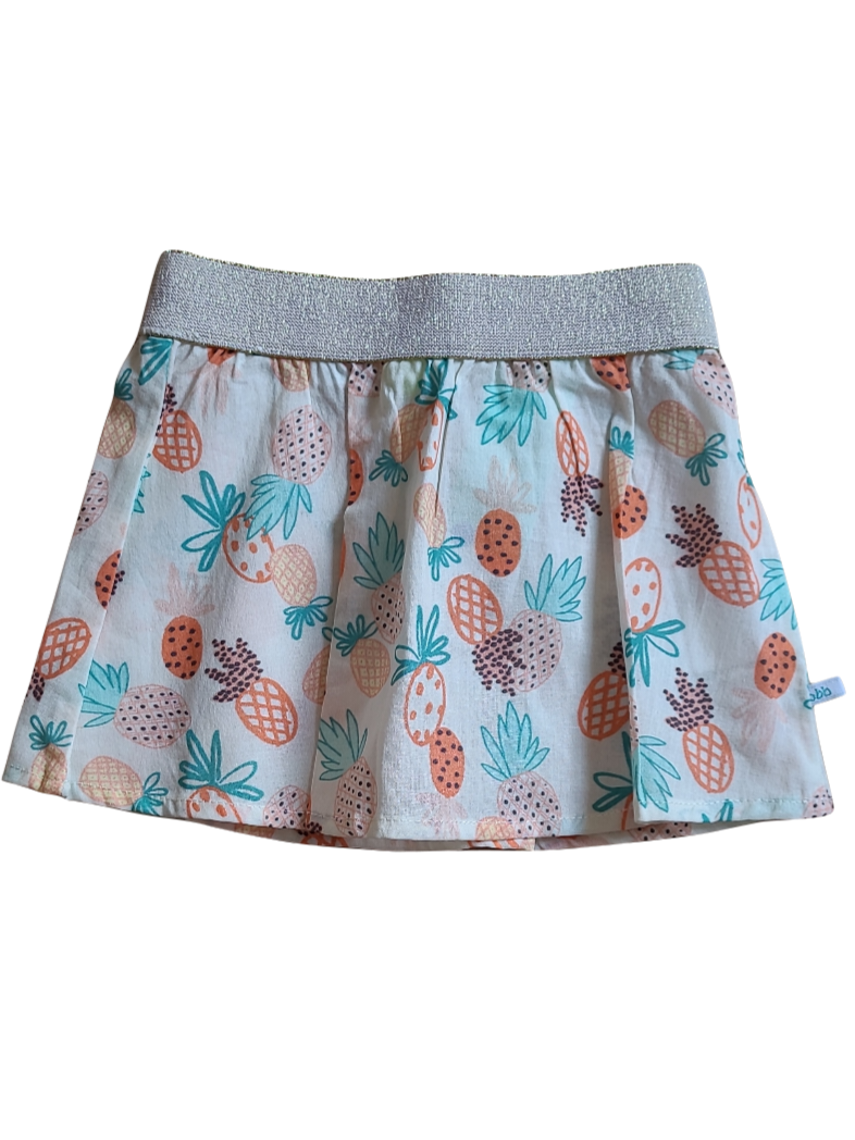 Rok &quot;Pineapple&quot; Bla Bla Bla Ecru Bedrukt