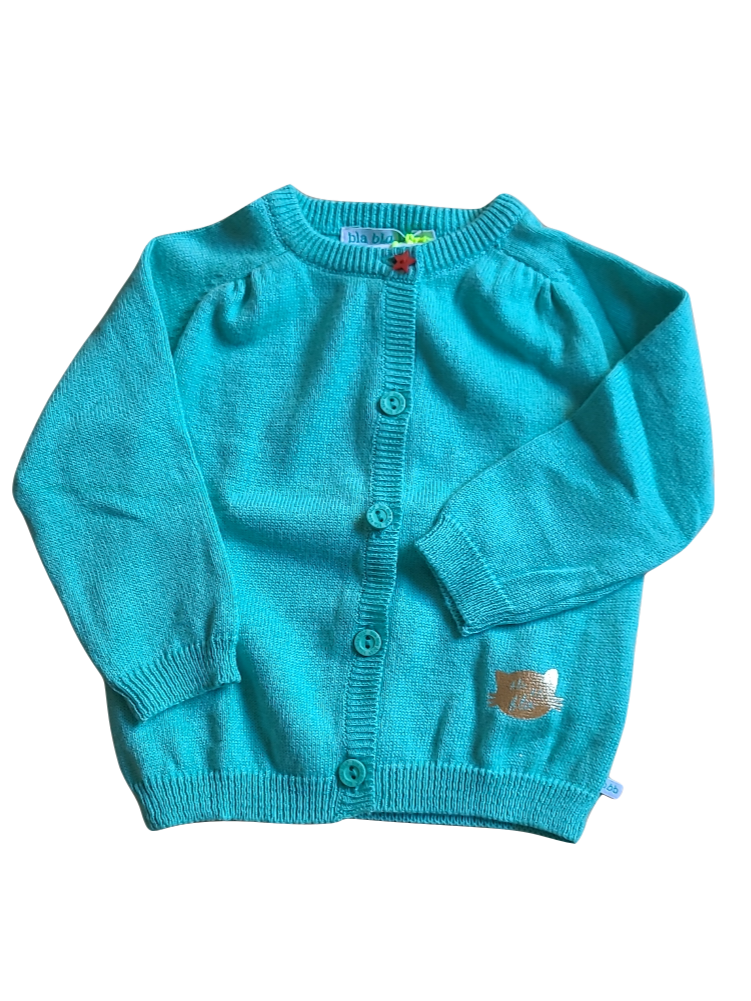 Gilet Tricot Bla Bla Bla Groen