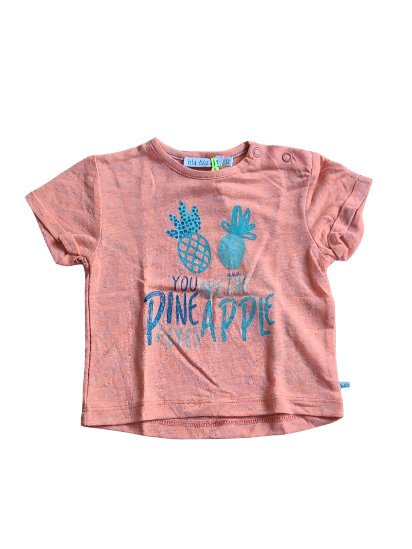 T-shirt &quot;Pineapple&quot; Bla Bla Bla Oranje