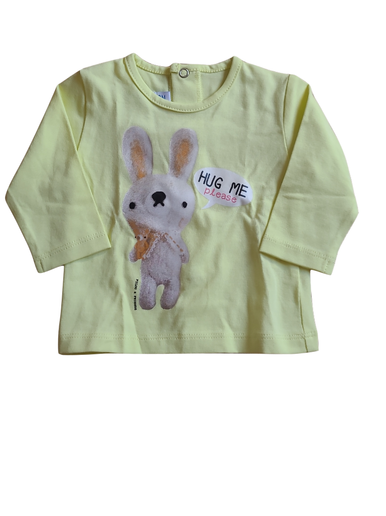 T-shirt L/M &quot;Bunny&quot; P&#39;tit Filou Geel